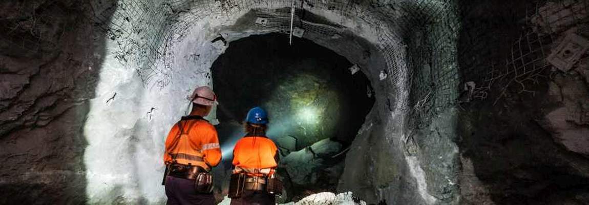 Miners underground at a copper mine in NSW, Australia