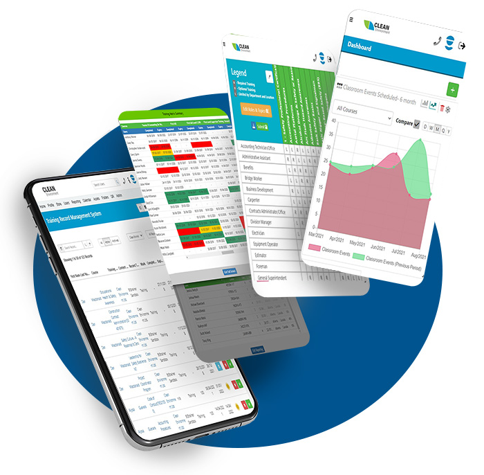 training record management system pictures on a mobile device