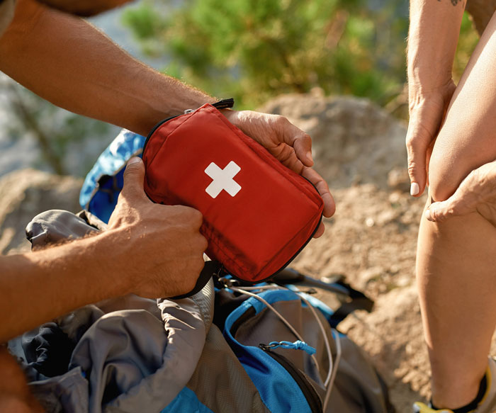 First aid training course with AED and CPR training